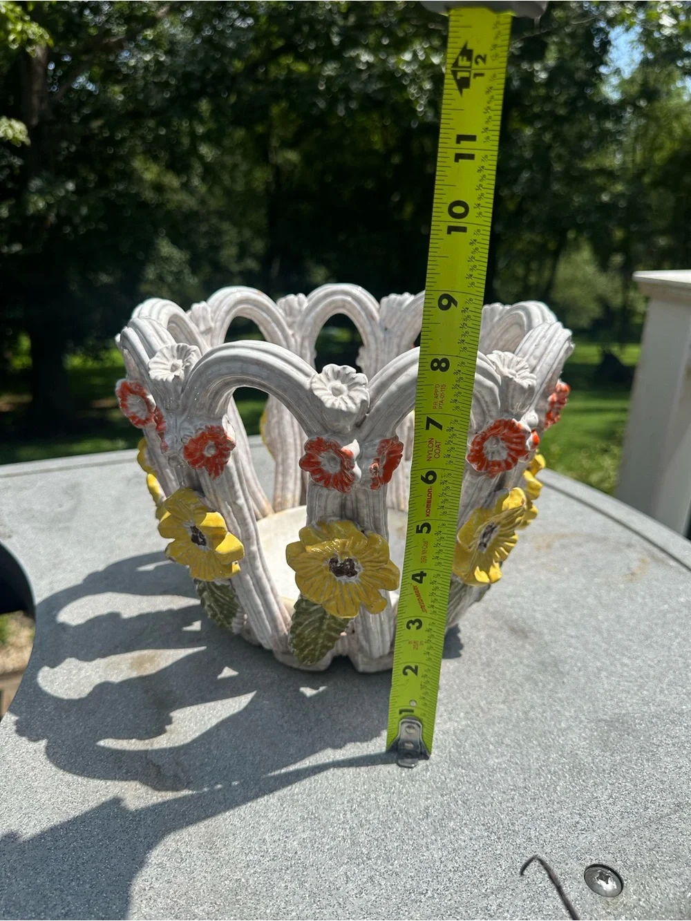 Mid-Century Modern Italian Majolica cachepot (flower pot holder/jardinière)